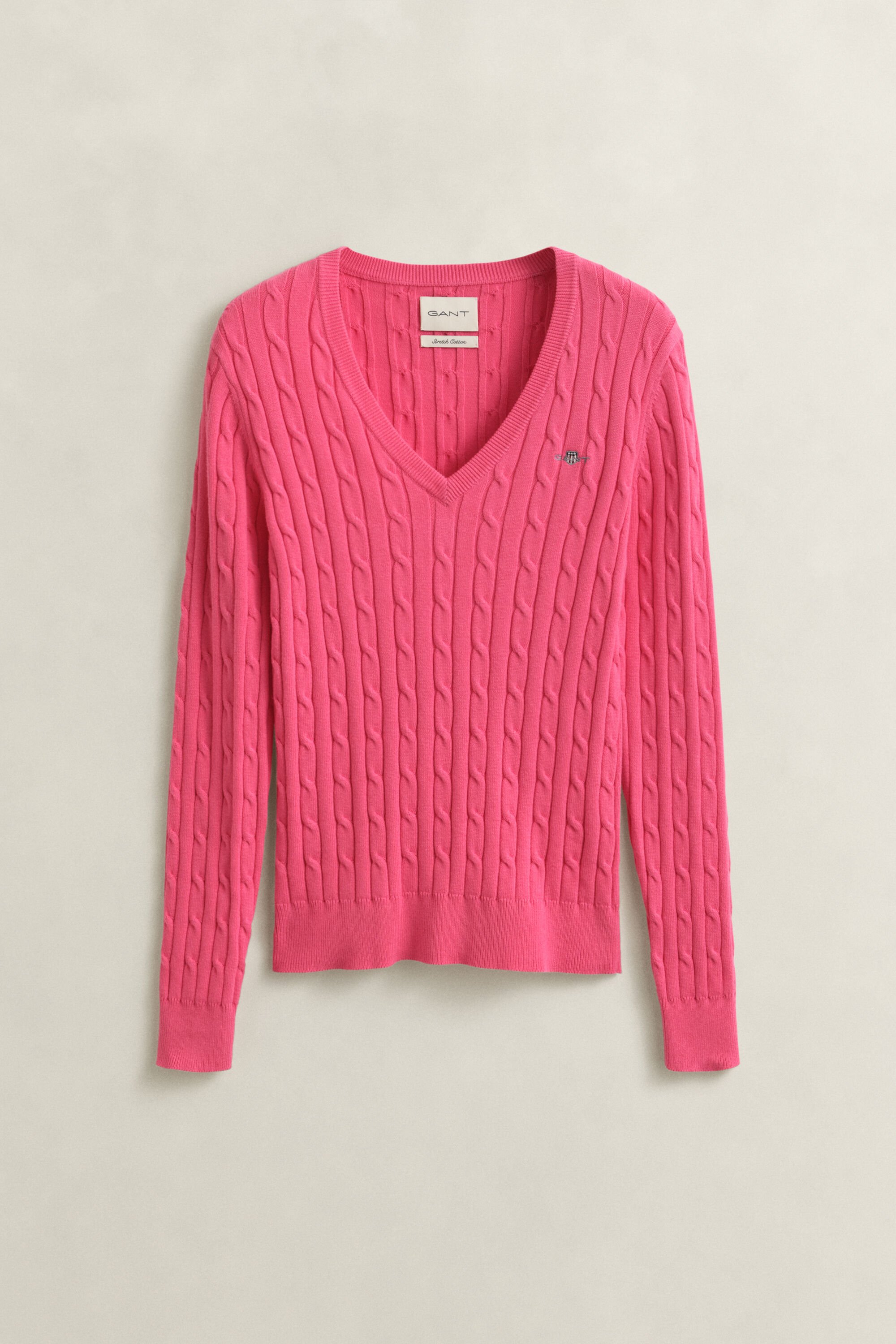 Cable Knit V-Neck Sweater
