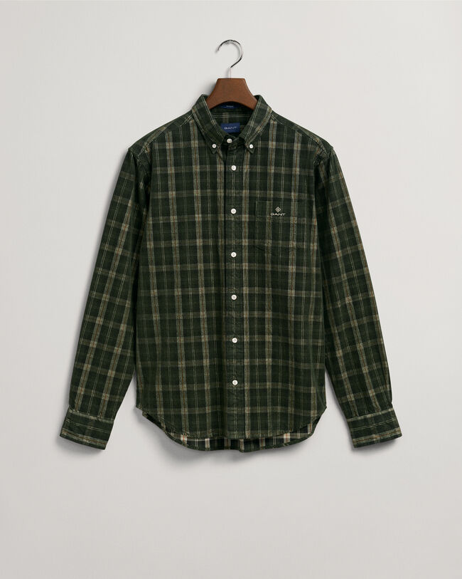 Regular Fit Karohemd aus Cord