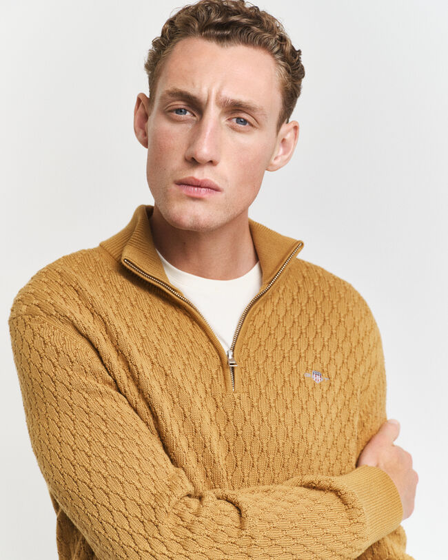 Troyer aus strukturierter Baumwolle