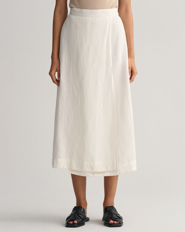 Leinen Viskose Midirock