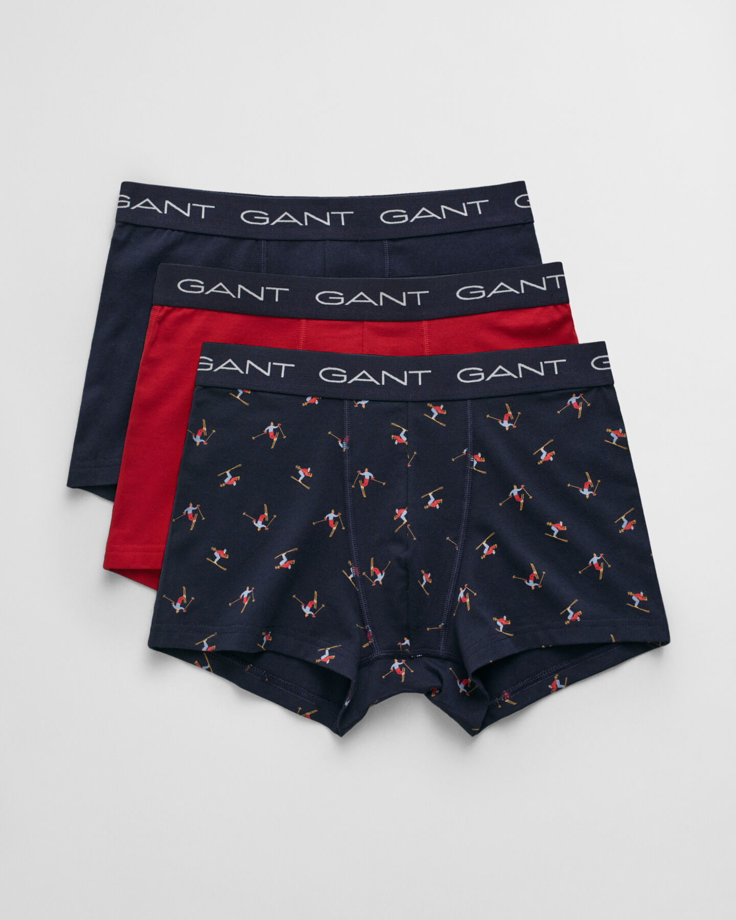 3er-Pack Boxershorts mit Skier-Print in Geschenkbox