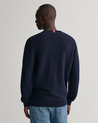 Rundhalspullover mit dezenter Struktur