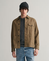 Hemdjacke aus gebürstetem Twill