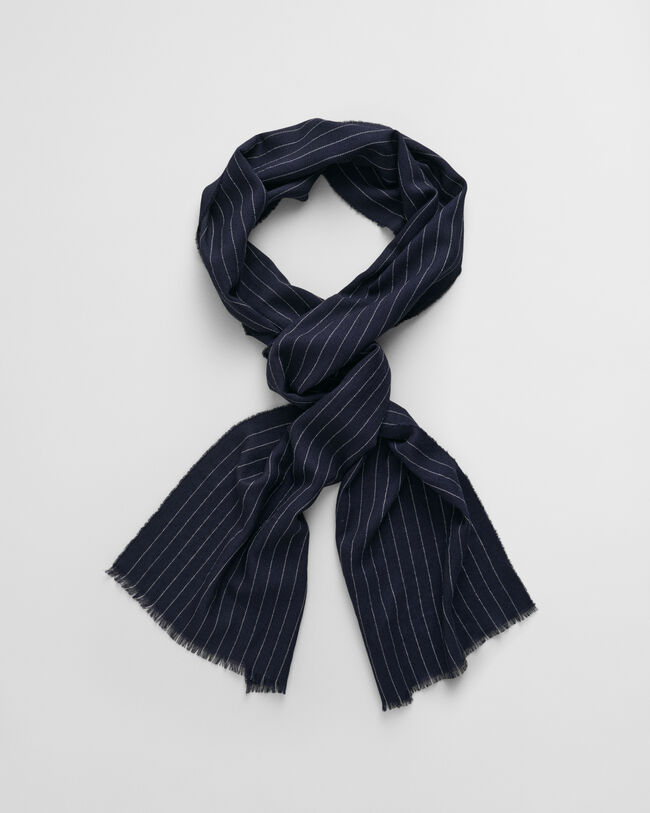 Pinstripe Schal aus extrafeiner Merinowolle