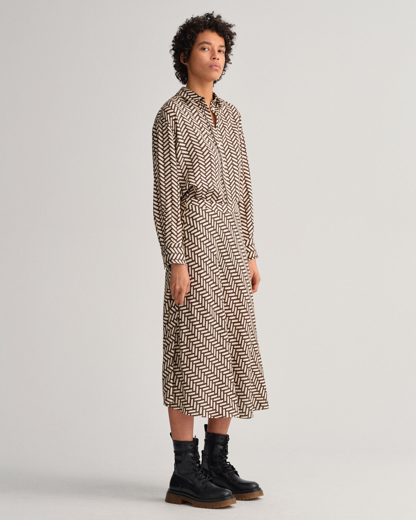 Relaxed Fit Geometric Bluse