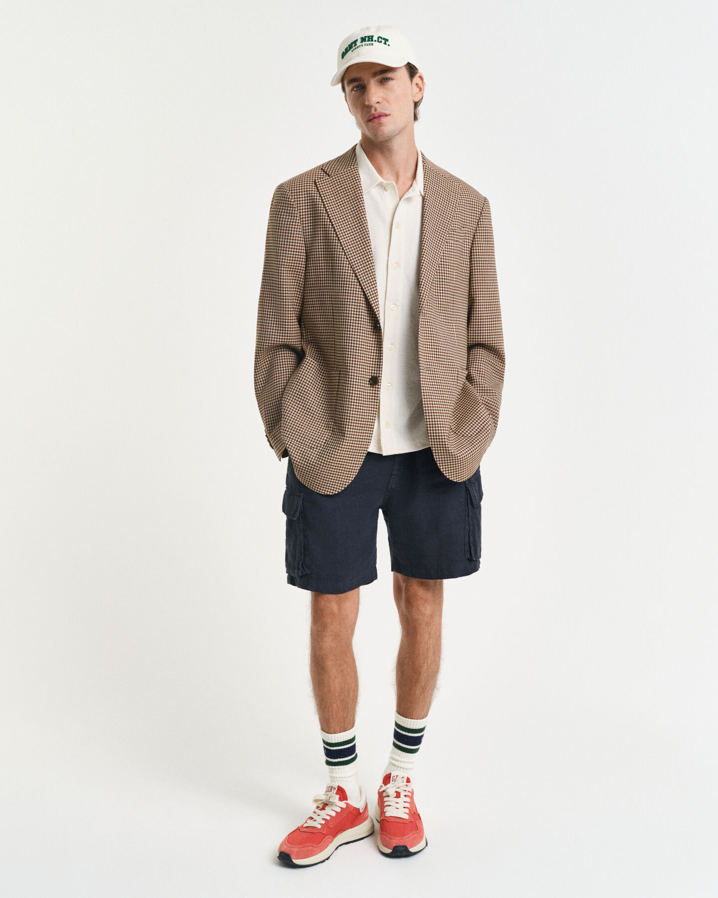 Strukturiertes Kurzarmhemd