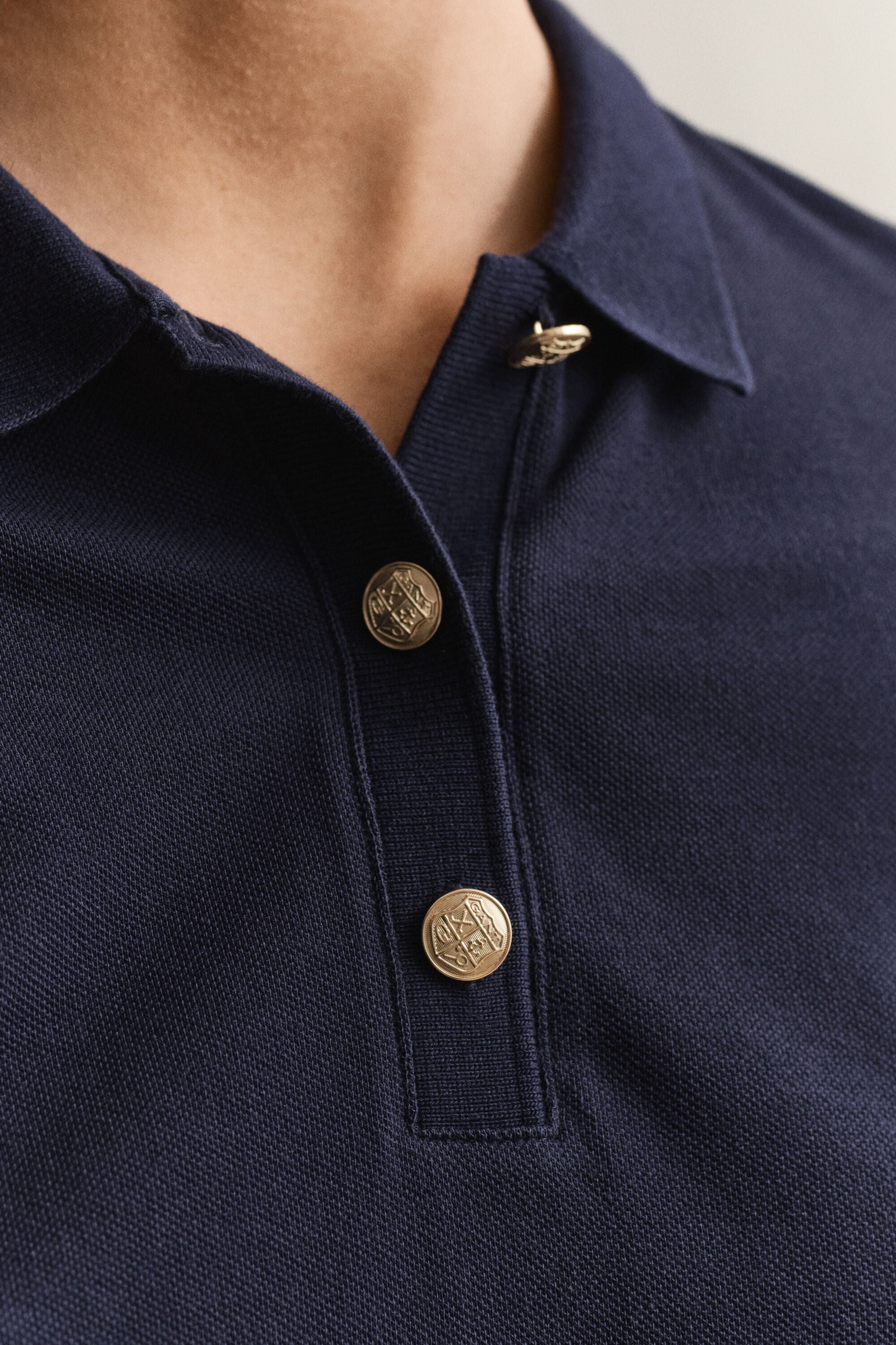Polo in piqué a maniche lunghe