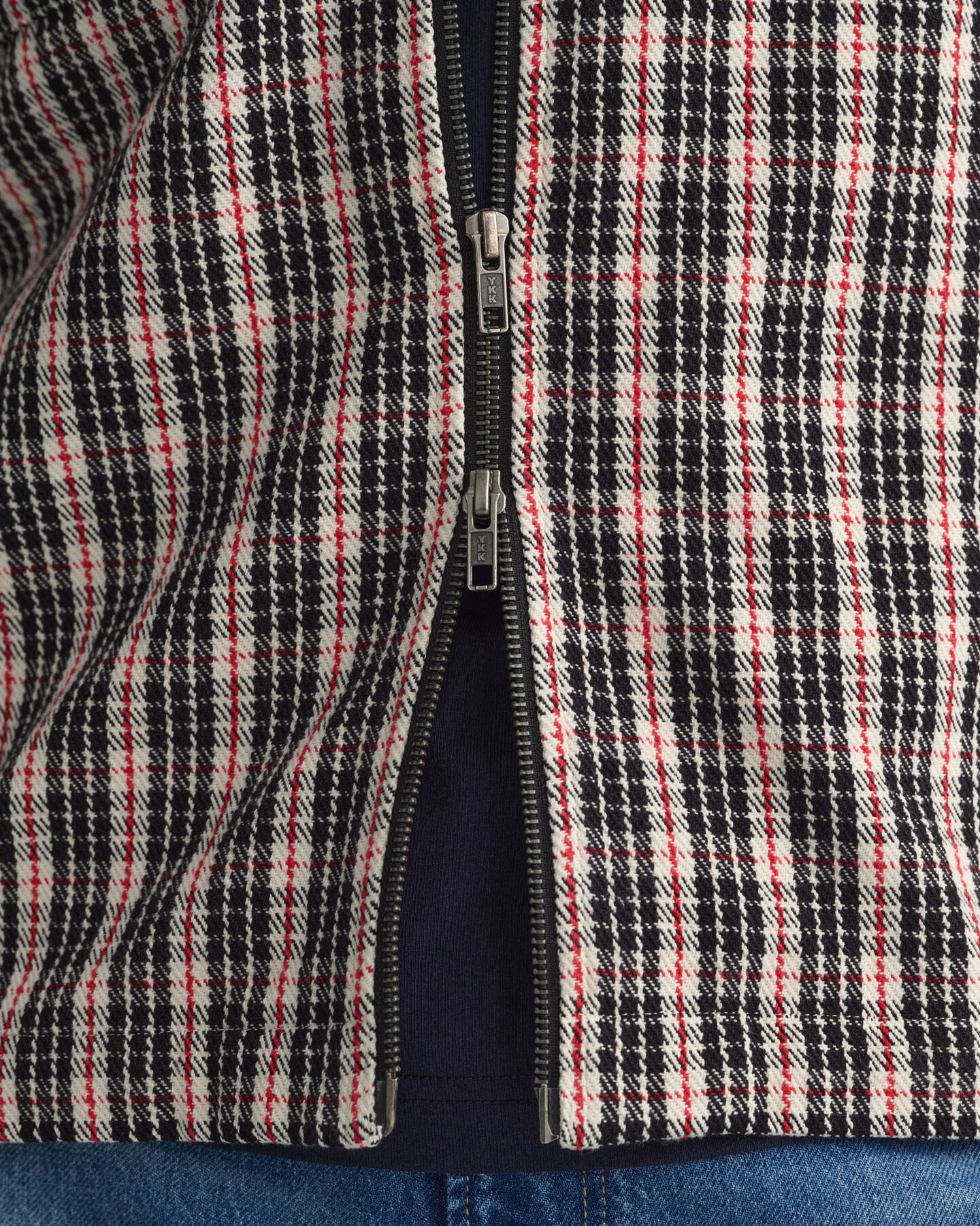 Relaxed Fit Twill Hemd mit Reißverschluss