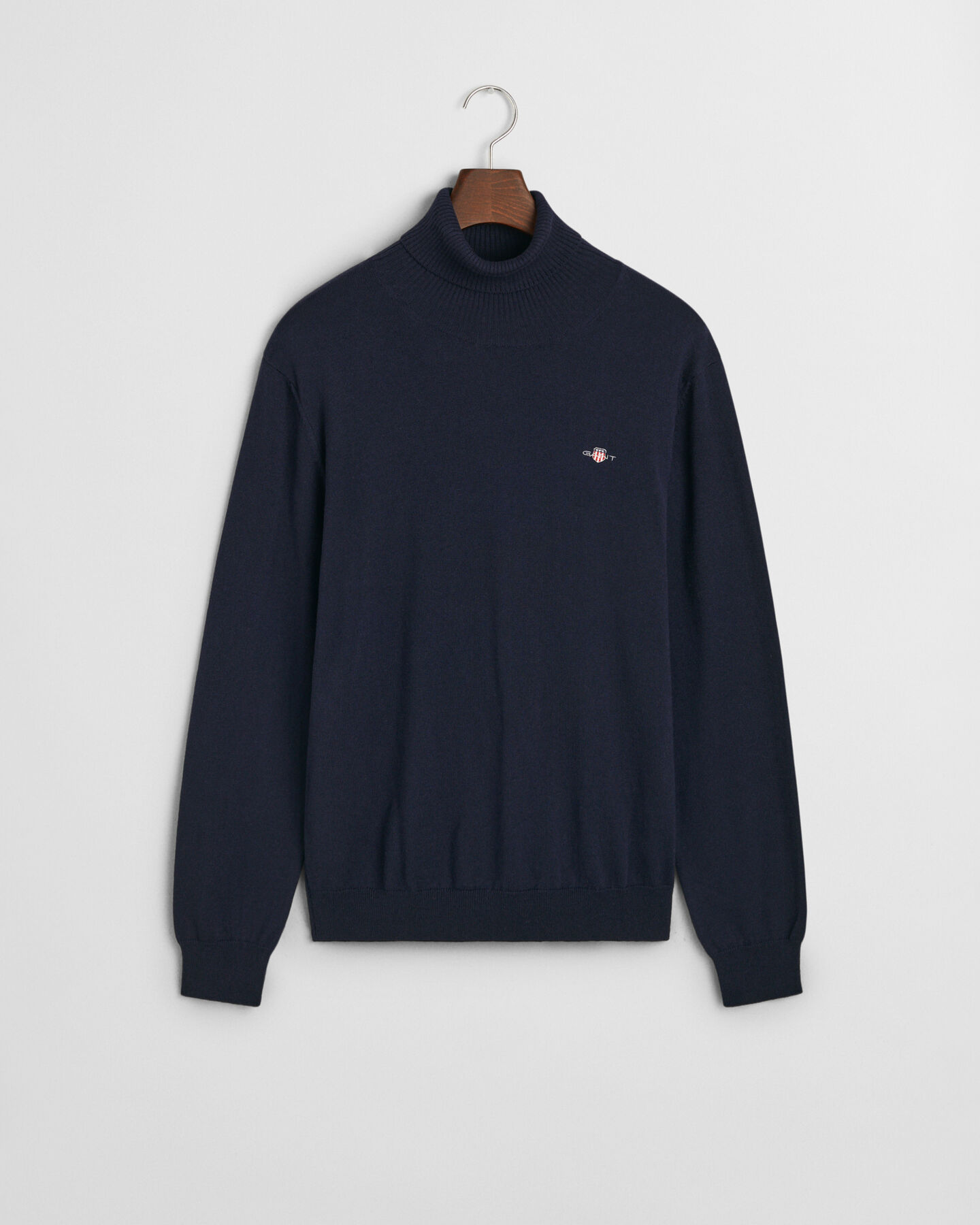 Rollkragenpullover aus Wolle und Baumwolle