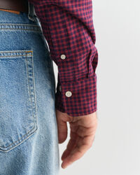 Regular Fit Flanell Hemd mit Mini-Karomuster