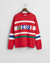 Rundhals-Sweatshirt mit Einsatz