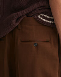 Wollkrepp Anzughose mit weitem Bein