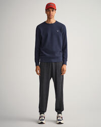 Rundhals-Sweatshirt mit Waffelstruktur