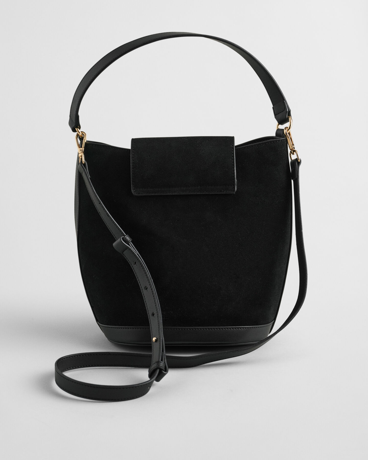 Bucket Beuteltasche aus Veloursleder