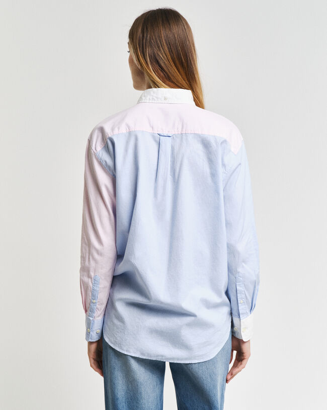 Relaxed Fit Patchwork Bluse