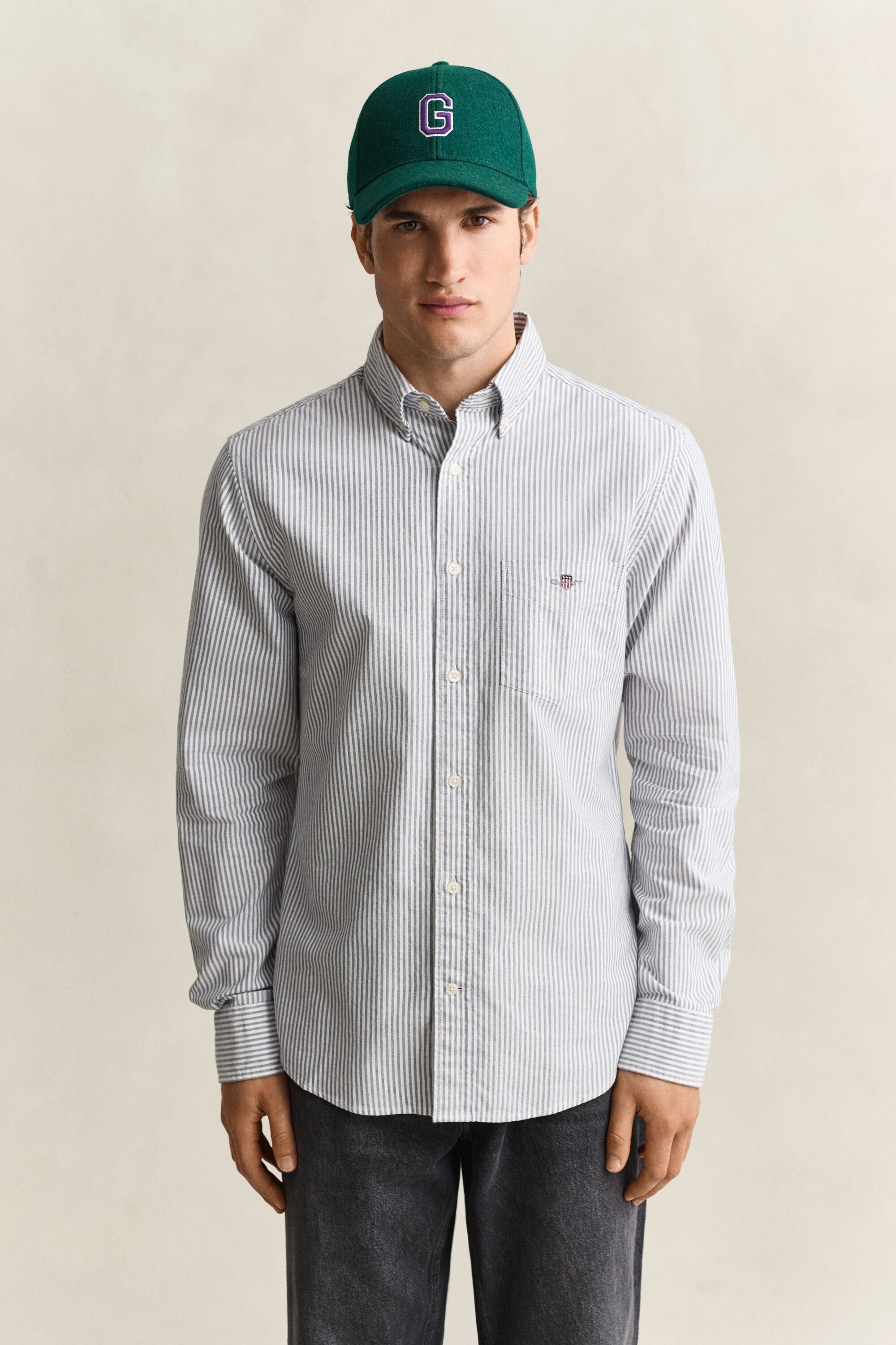 Classic Regular Fit Oxford-Hemd mit Streifen