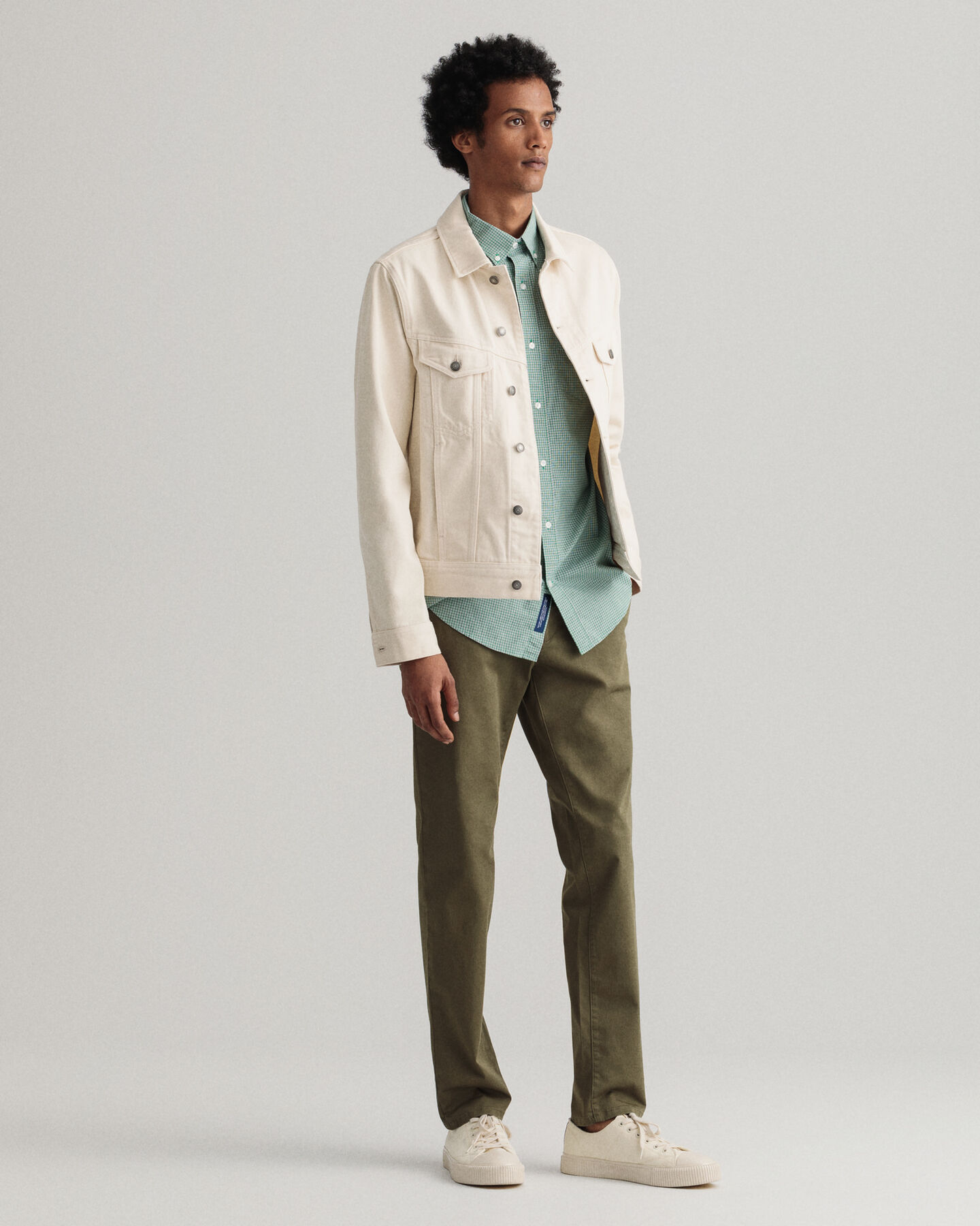 Hallden Slim Fit Twill Chinohose