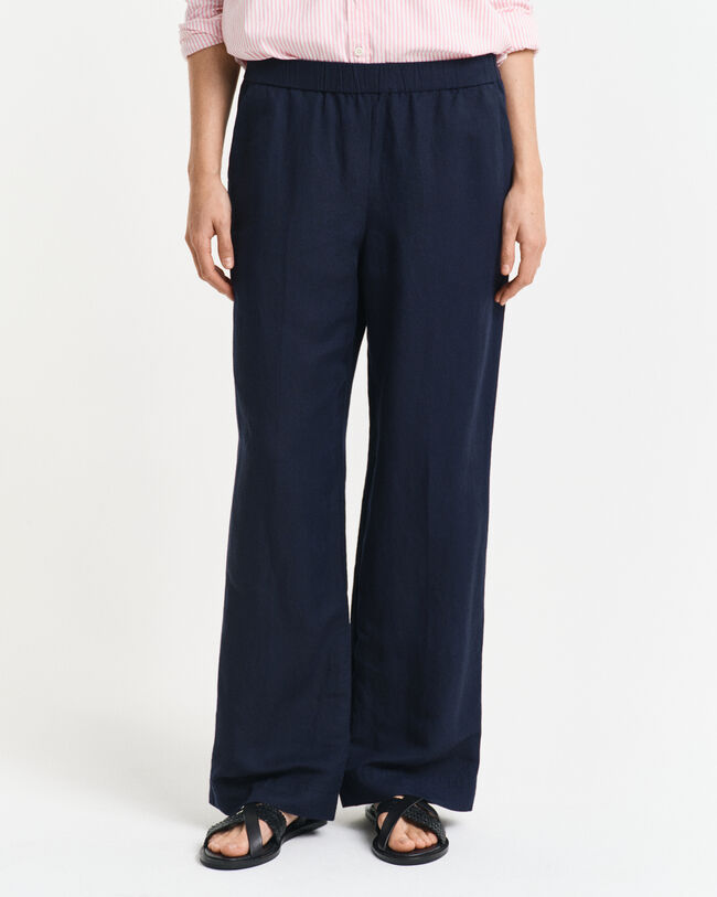 Relaxed Fit Leinenmix Pull-On Hose