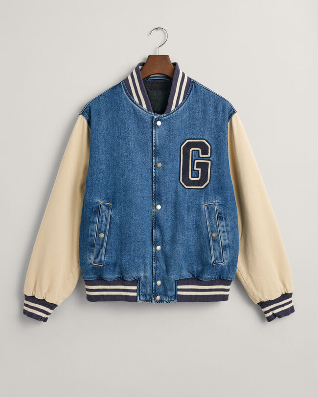 Denim Varsity Jacke