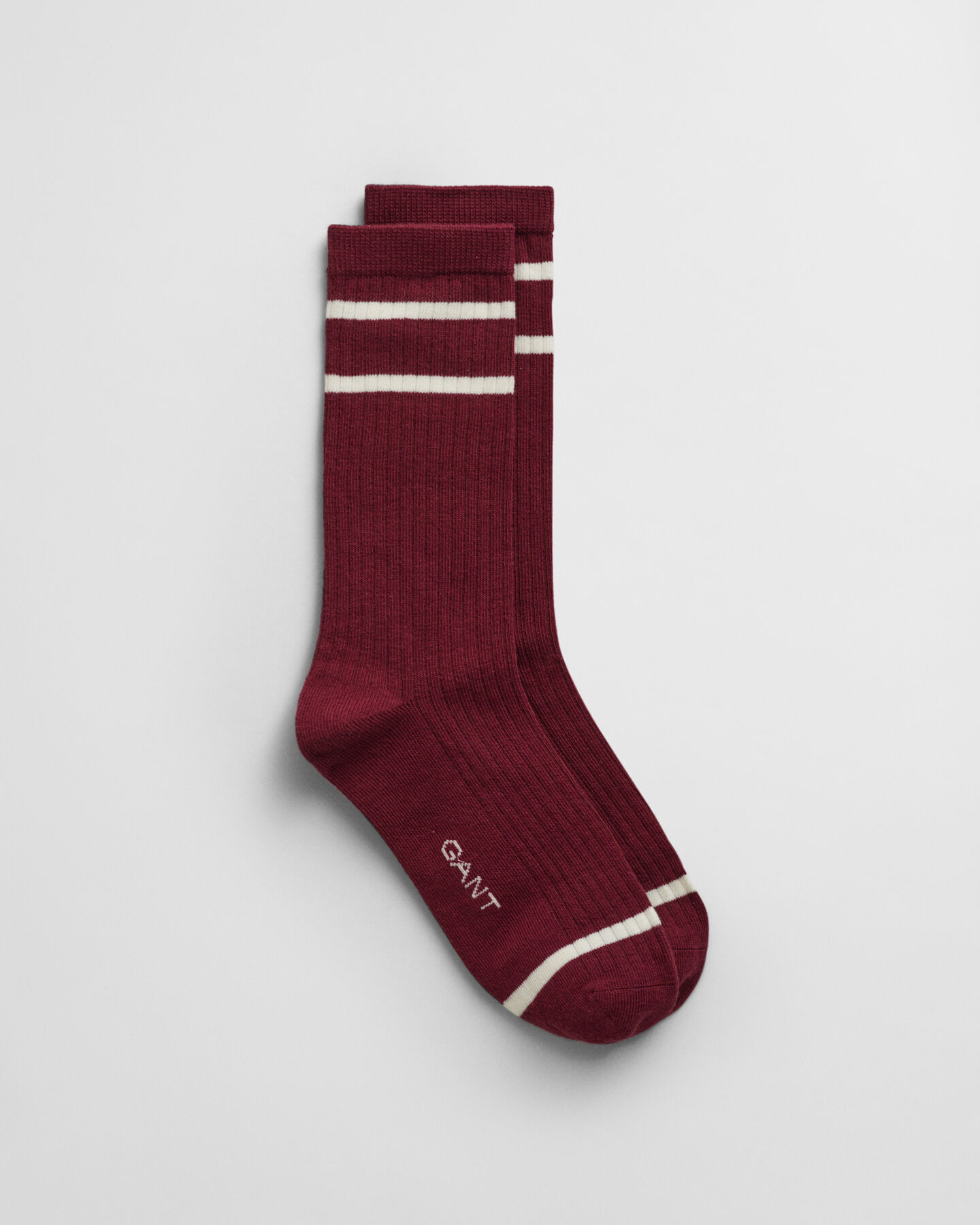 Gerippte Socken mit Streifen