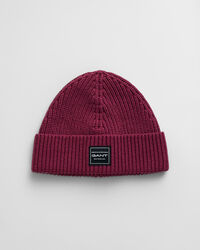 Gerippte Beanie aus Baumwolle