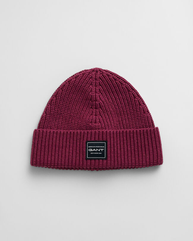 Gerippte Beanie aus Baumwolle