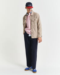 Regular Fit Hemdjacke aus Baumwolle und Leinen