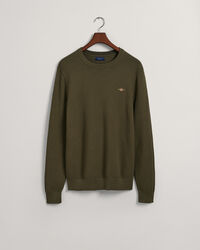 Textured Baumwoll Rundhalspullover