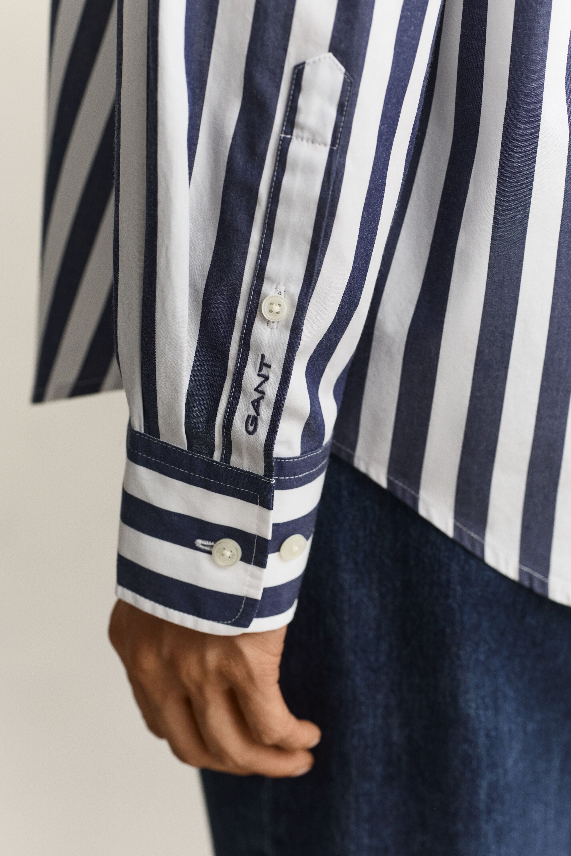 Camicia in popeline a righe relaxed