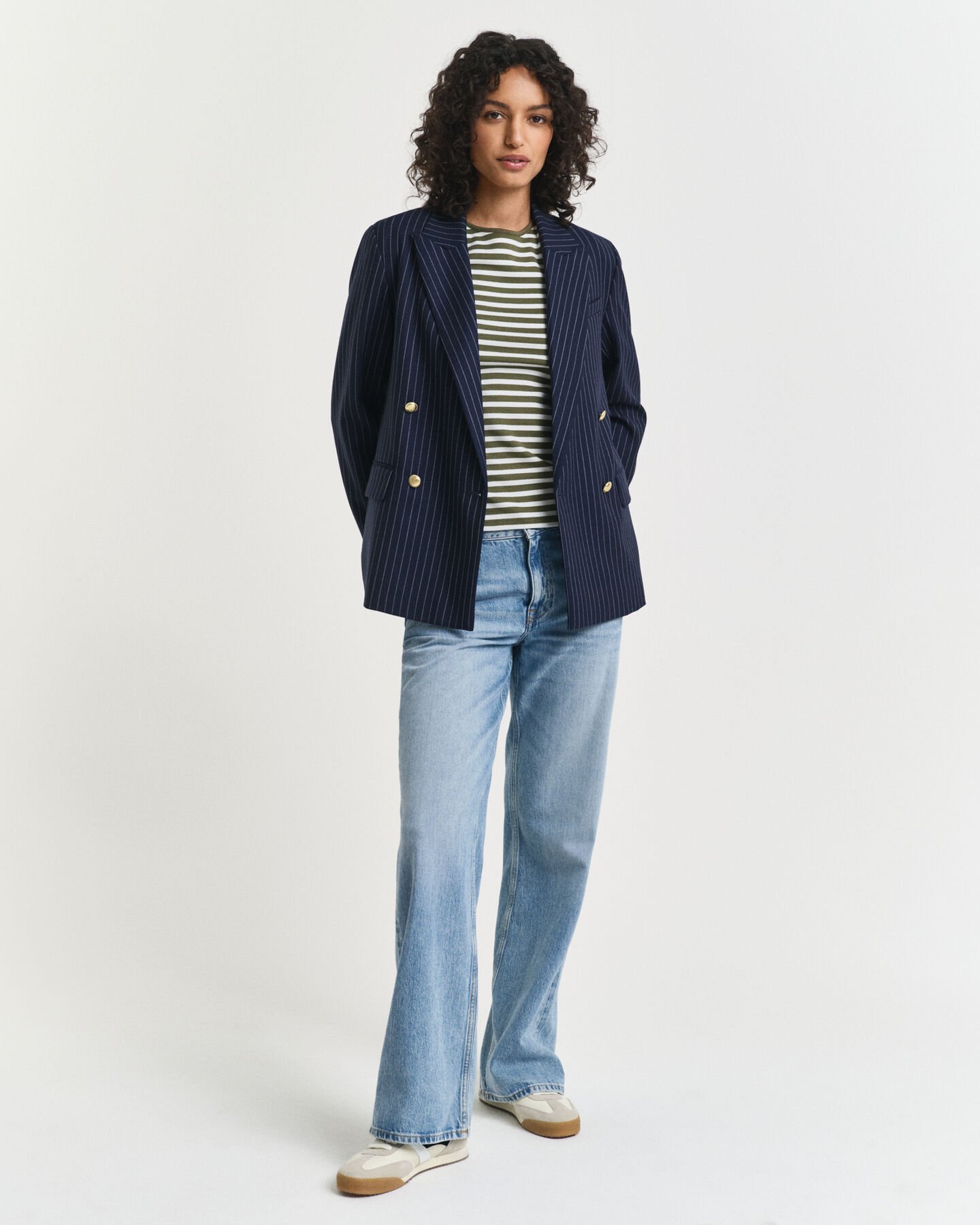 Geripptes T-Shirt mit Streifen