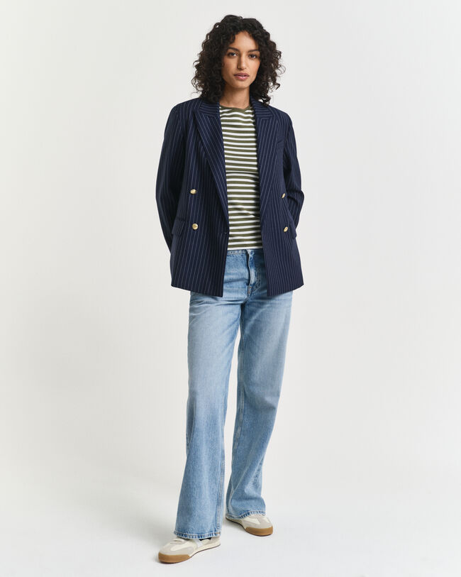 Geripptes T-Shirt mit Streifen