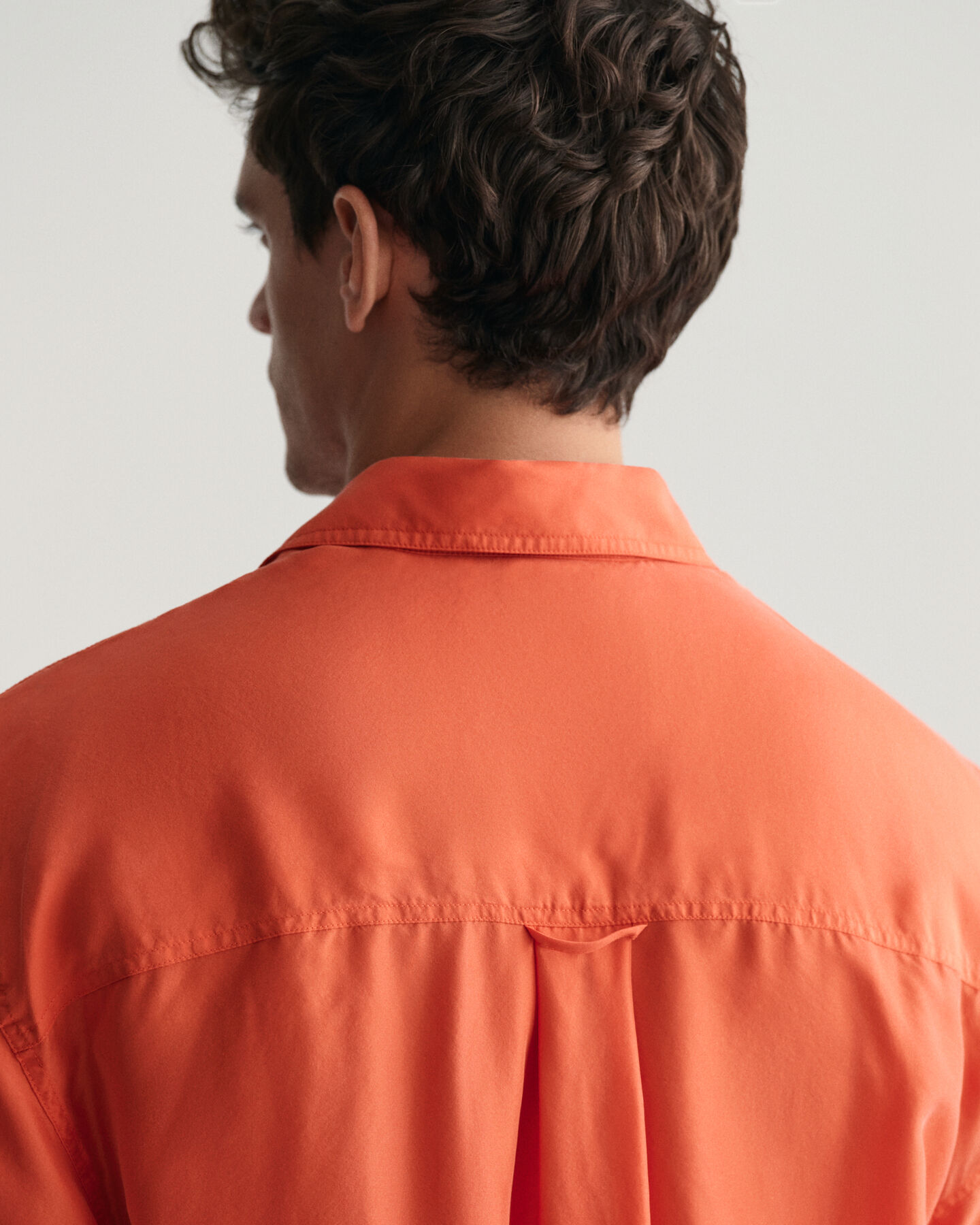 Relaxed Fit Washed Silk Kurzarmhemd