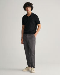 Pointelle Struktur Polopullover