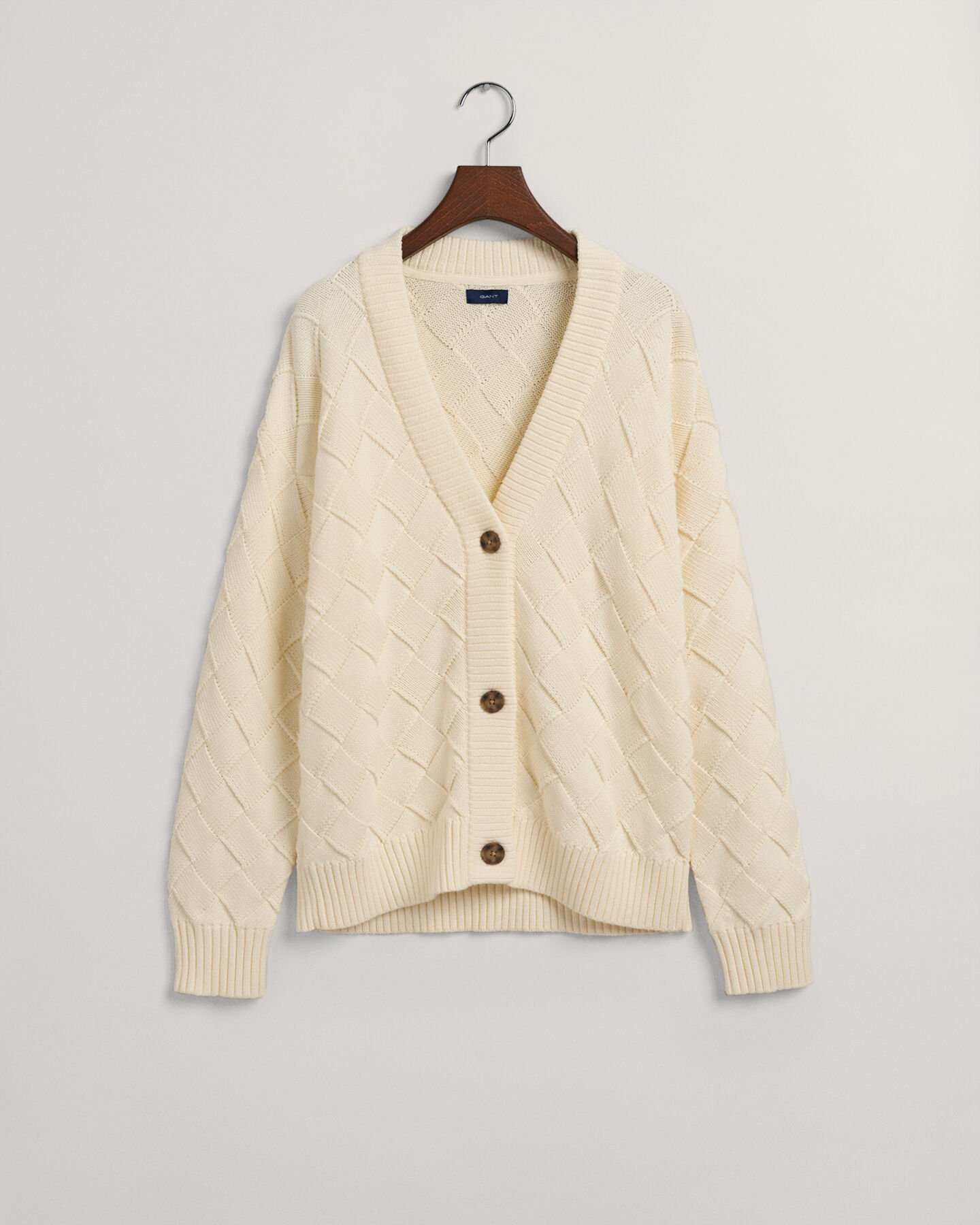 Strickjacke mit Webstruktur