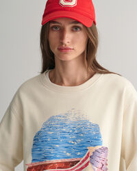Scenery Print Rundhals-Sweatshirt