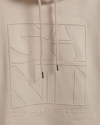 Tonal Quadrat Hoodie mit Stickerei