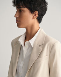 Regular Fit Stretch Leinen Blazer