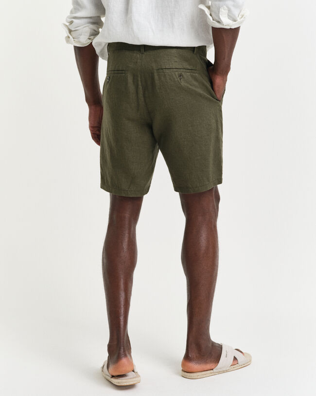 Relaxed Fit Leinen Shorts mit Kordelzug