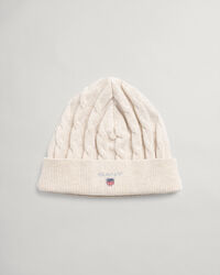 Baby Baumwoll-Beanie mit Zopfmuster