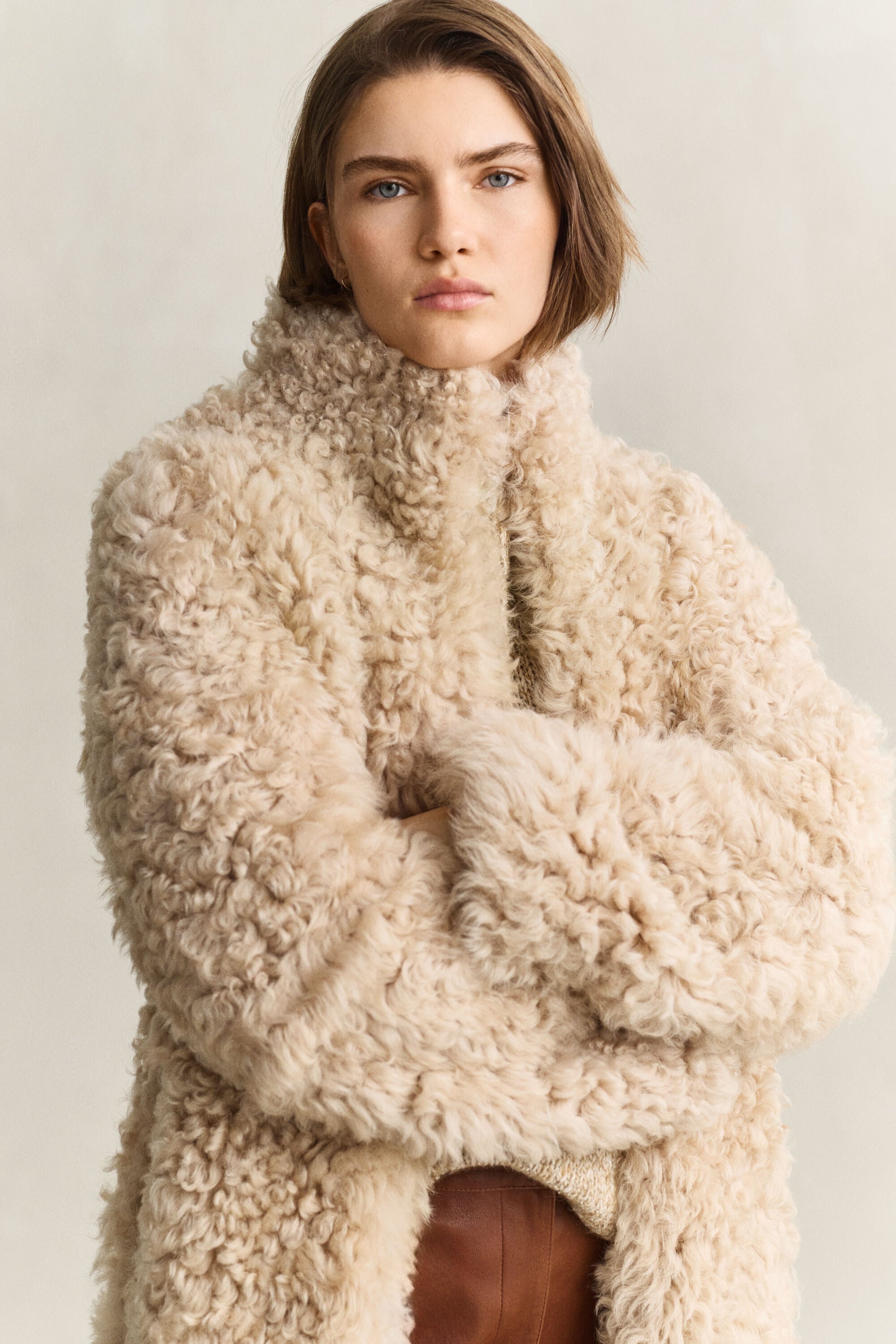 Shearling-Mantel