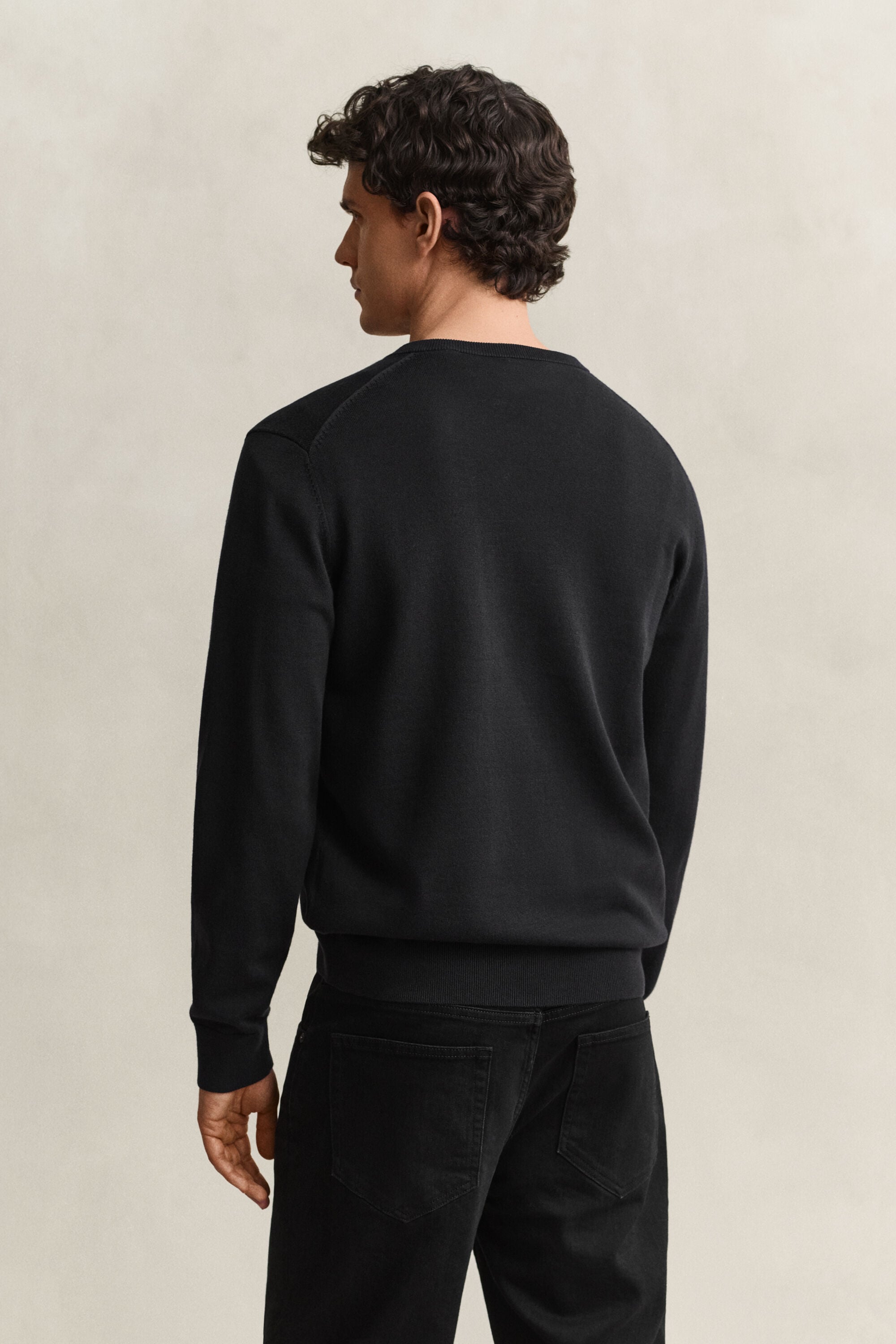 V-Neck Pullover aus Baumwolle