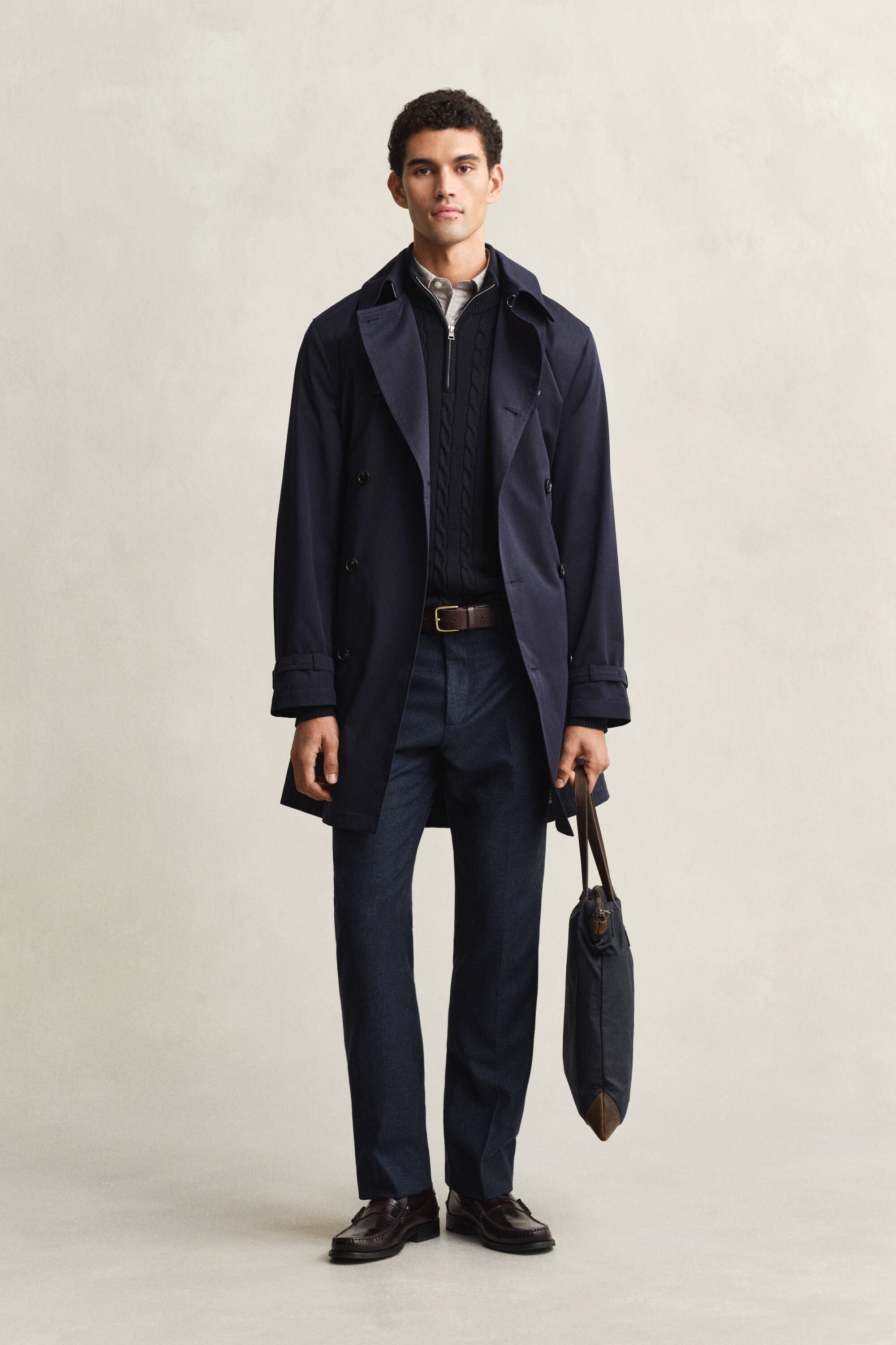 Trenchcoat aus Baumwollgemisch