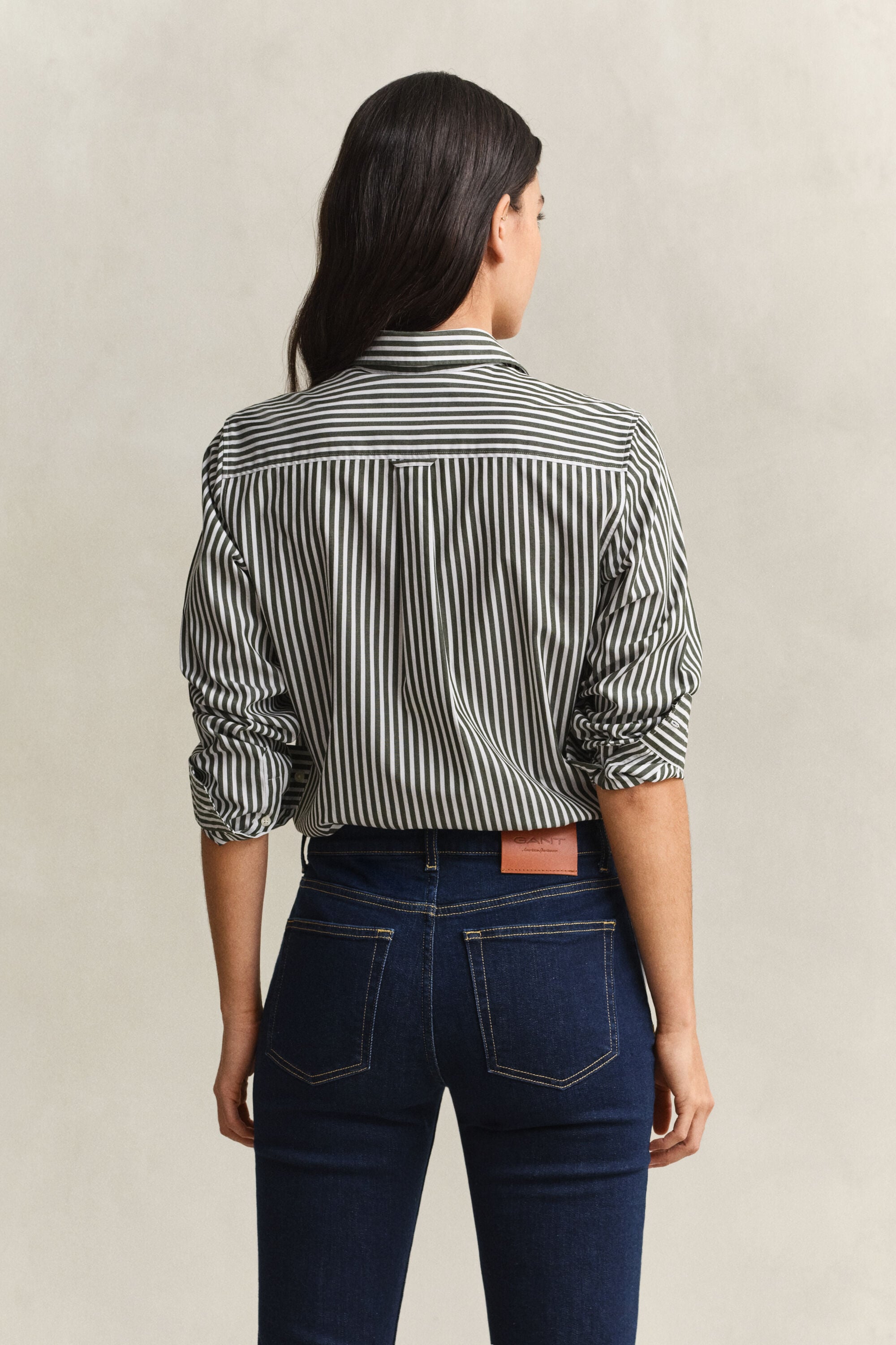 Regular Fit Classic Popeline-Bluse mit Streifen