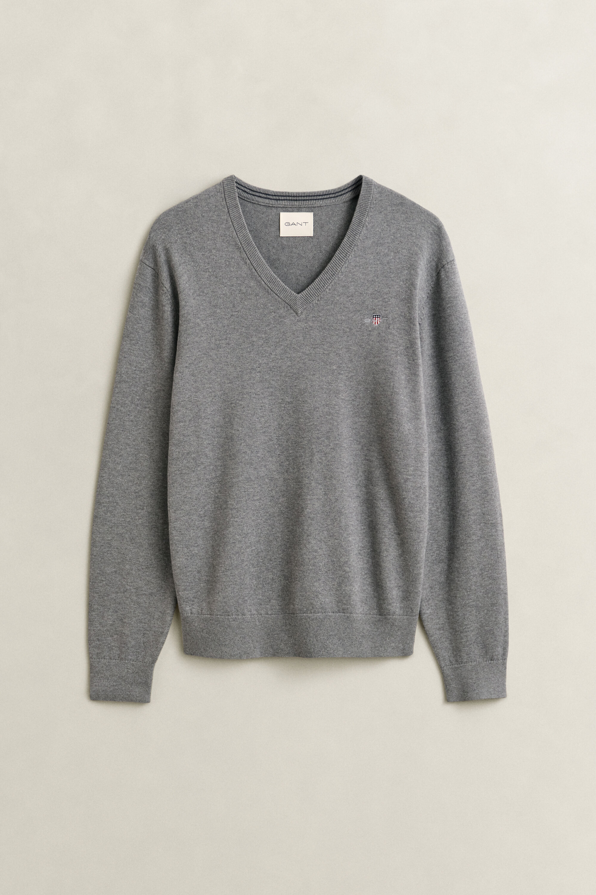 V-Neck Pullover aus Baumwolle