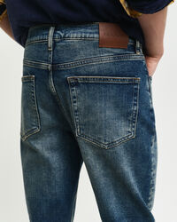 Slim Fit Jeans mit Vintage-Waschung