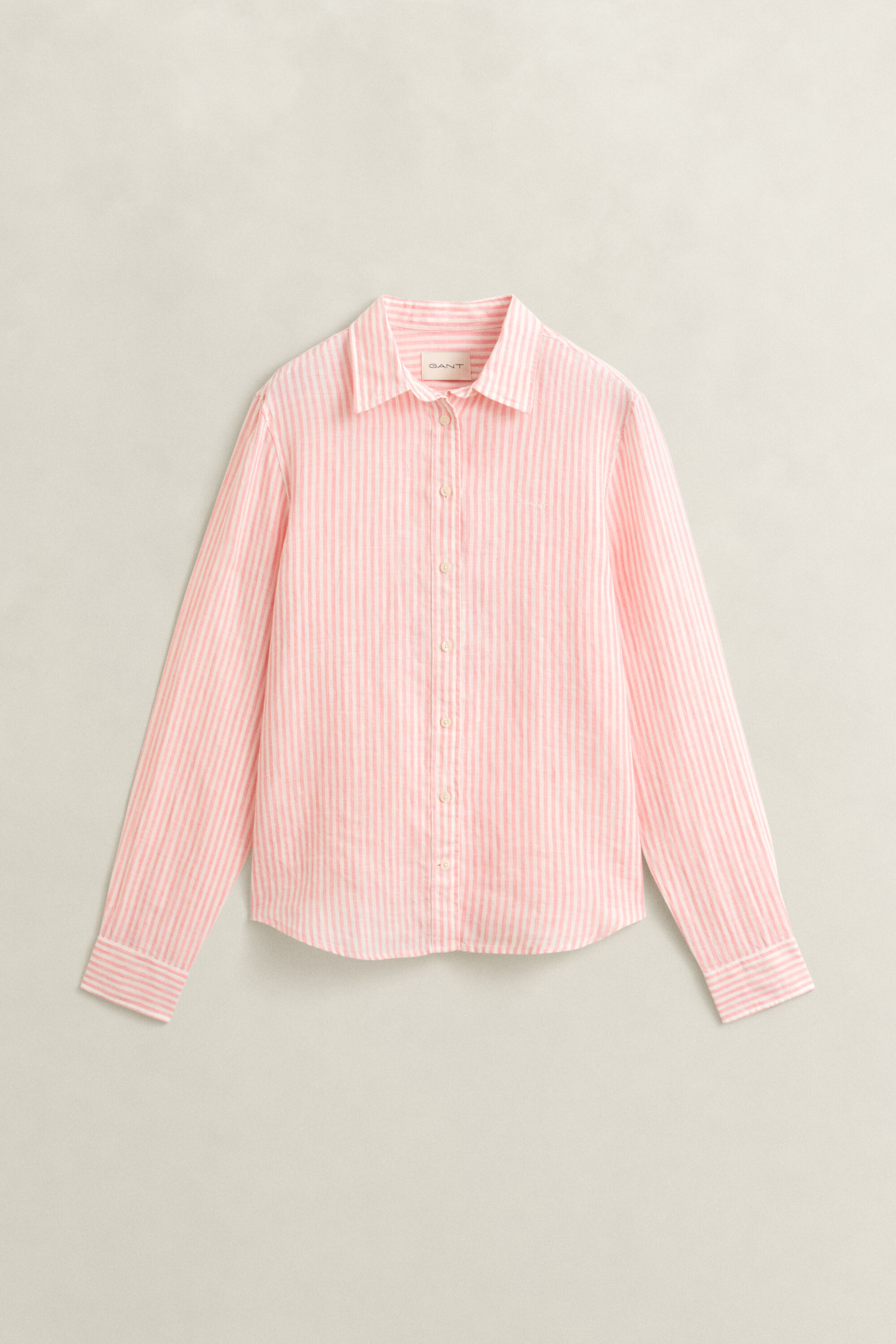 Camicia di lino a righe regular fit