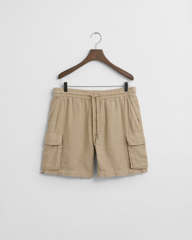 Regular Fit Cargoshorts aus Leinen
