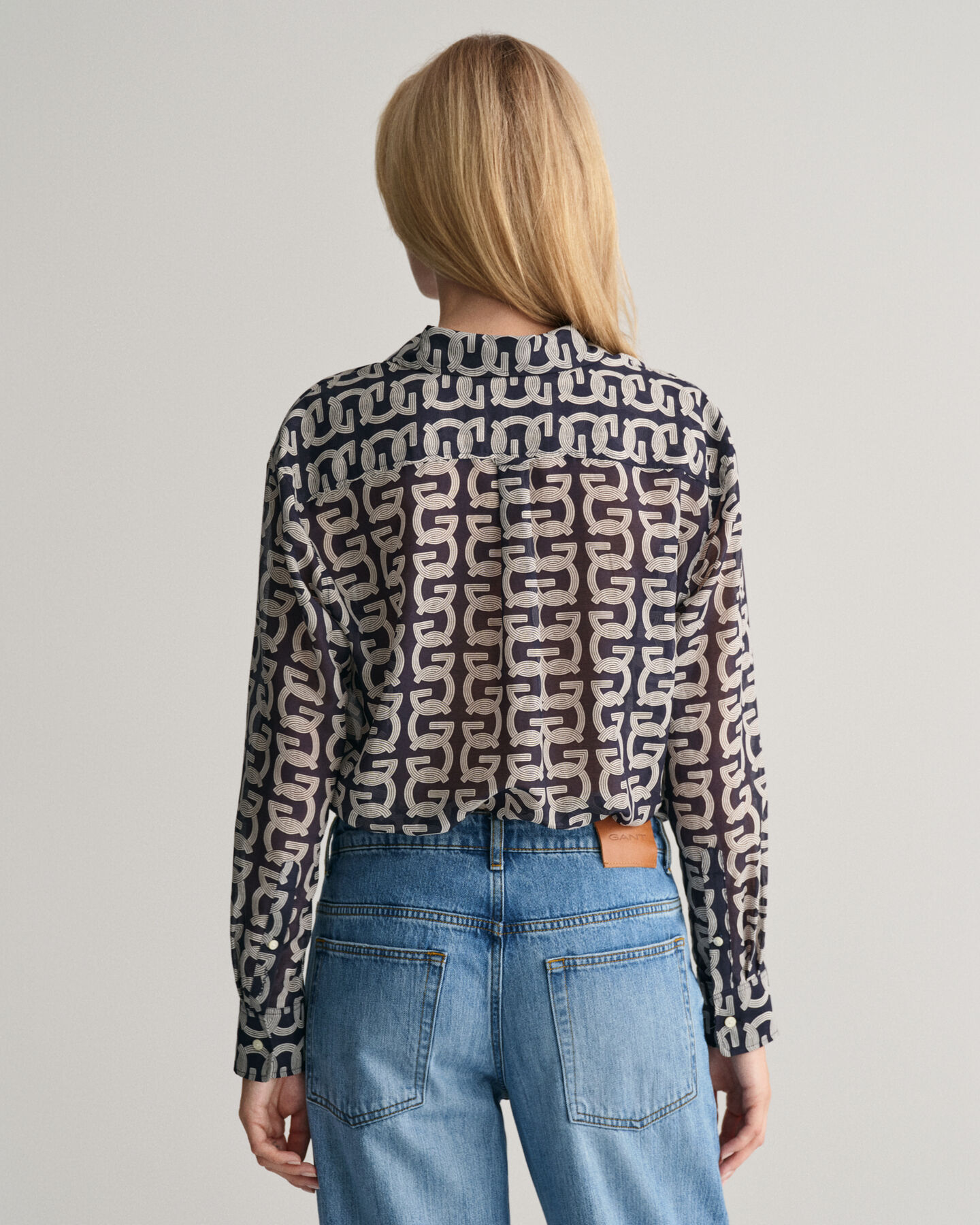 Relaxed Fit G Patterned Baumwoll Seiden Bluse