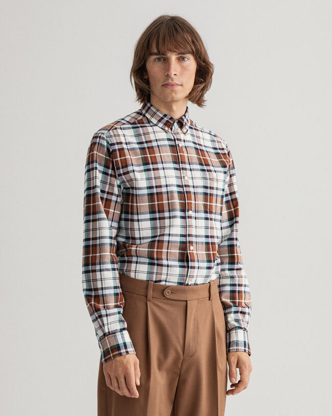 Regular Fit Oxford-Hemd mit Karomuster