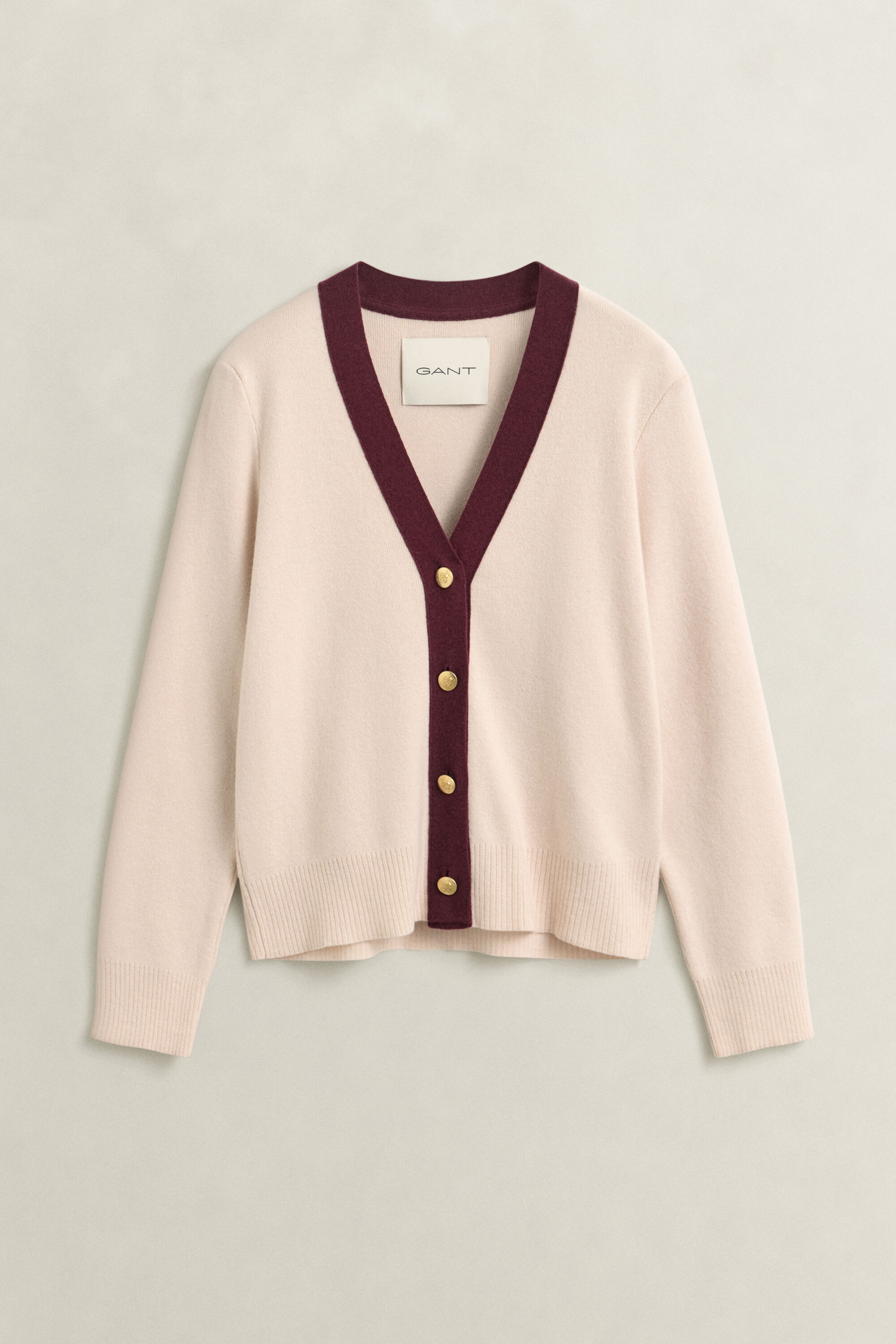 Cardigan in colore a contrasto